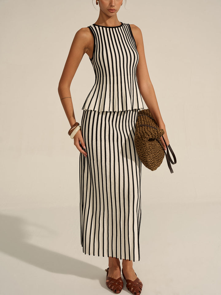 Striped Knit Co-ord Set  Liora Lane Boutique Sweater Co-ords