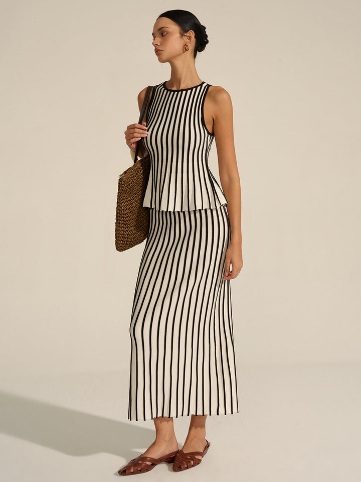 Striped Knit Co-ord Set  Liora Lane Boutique Sweater Co-ords