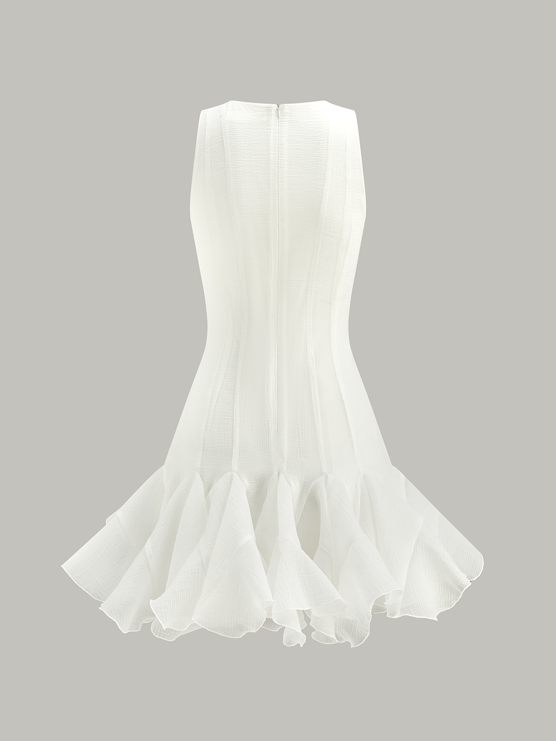 Semi-Sheer Ruffled Hem Mini Dress  Liora Lane Boutique Dresses
