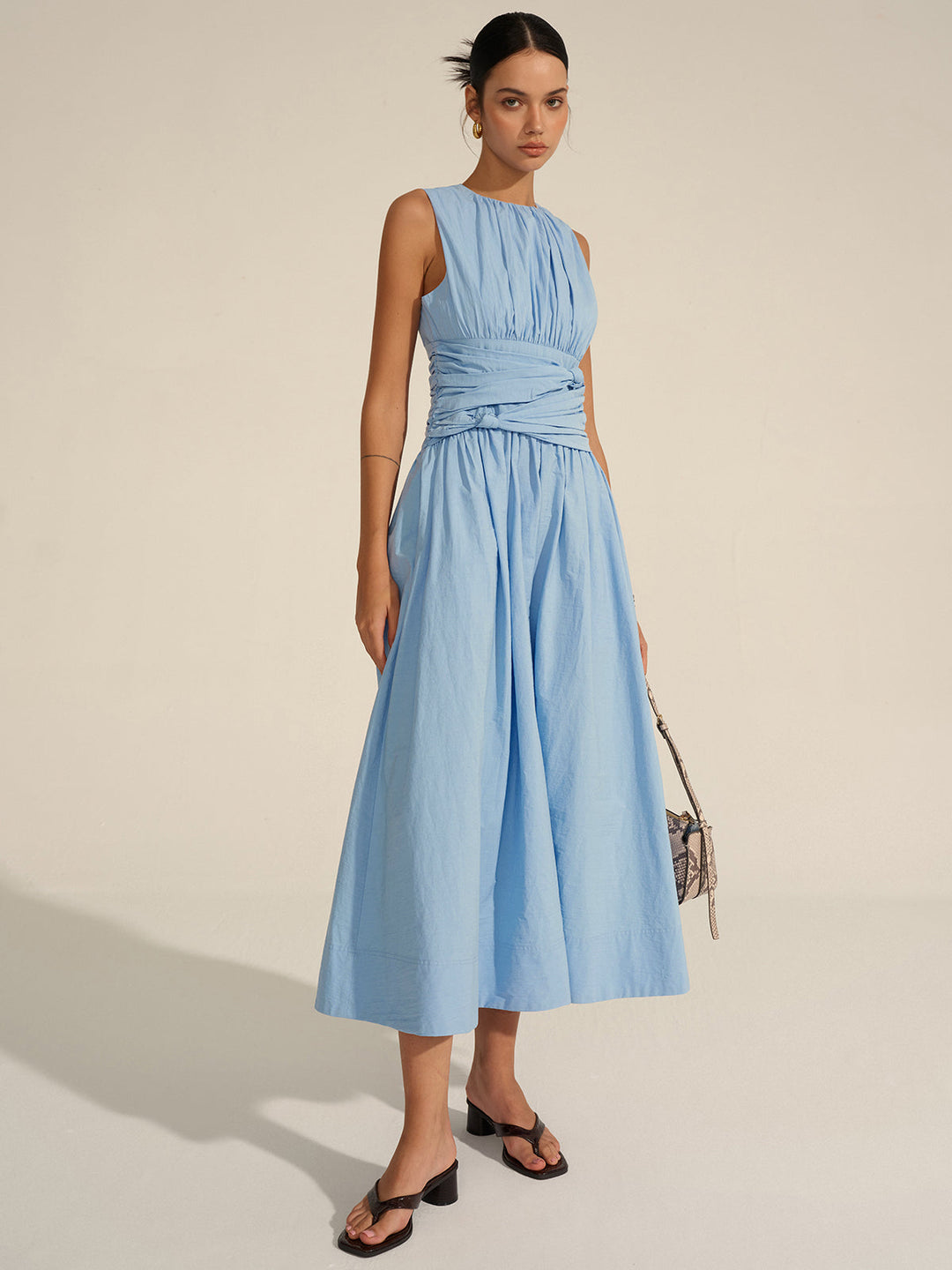 Ruched Waist Maxi Dress  Liora Lane Boutique Dresses