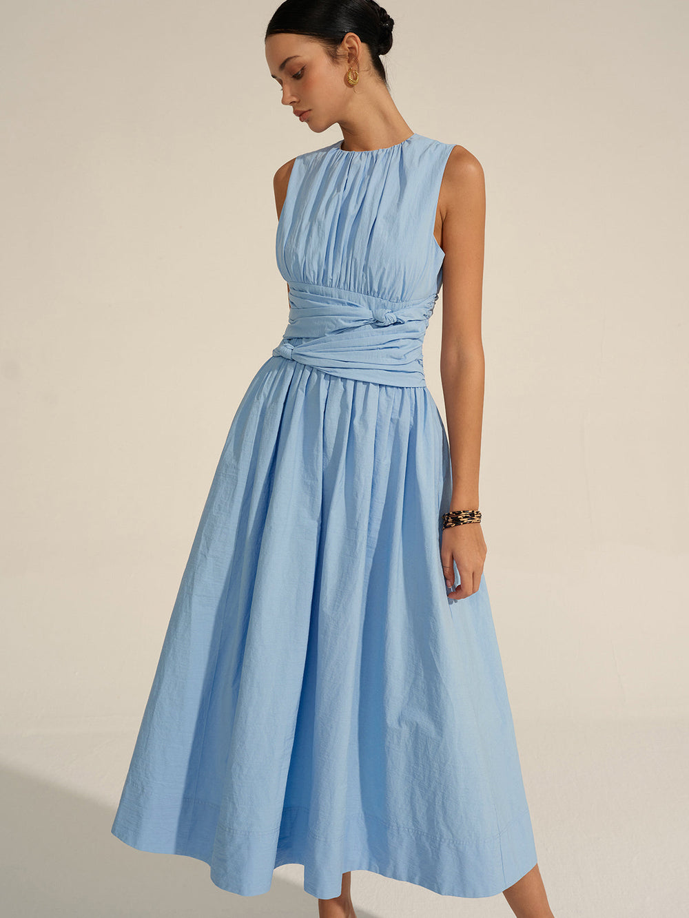 Ruched Waist Maxi Dress  Liora Lane Boutique Dresses