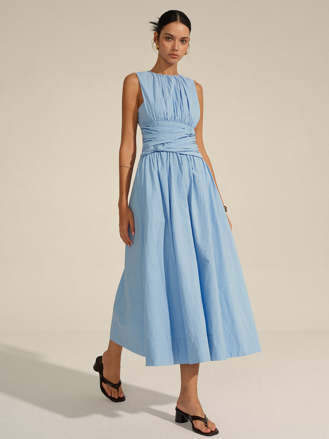 Ruched Waist Maxi Dress  Liora Lane Boutique Dresses