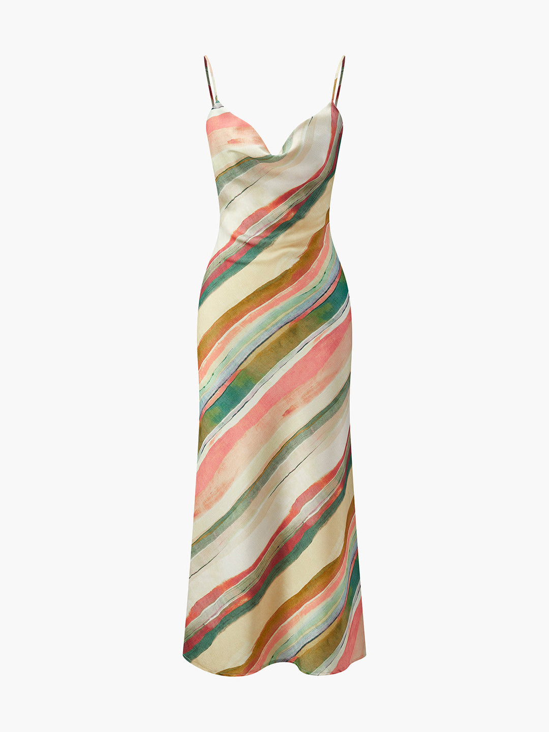 Watercolor Striped Cami Dress  Liora Lane Boutique Dresses Multicolor / XL 29.00