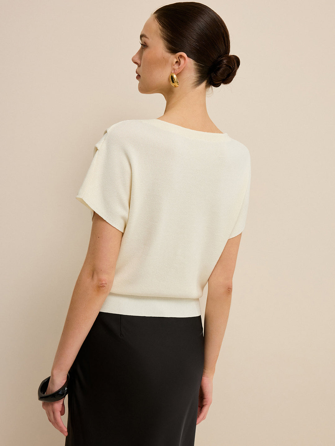 Elasticized Hem Knit Top  Liora Lane Boutique Knit Tops