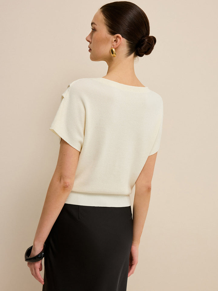 Elasticized Hem Knit Top  Liora Lane Boutique Knit Tops