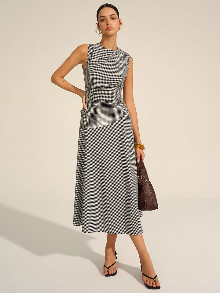 Gingham Midi Dress  Liora Lane Boutique Dresses