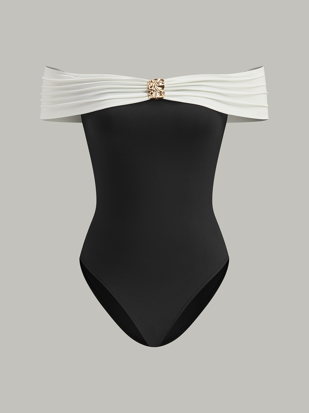 Metal Decor Off-Shoulder Bodysuit  Liora Lane Boutique Bodysuits