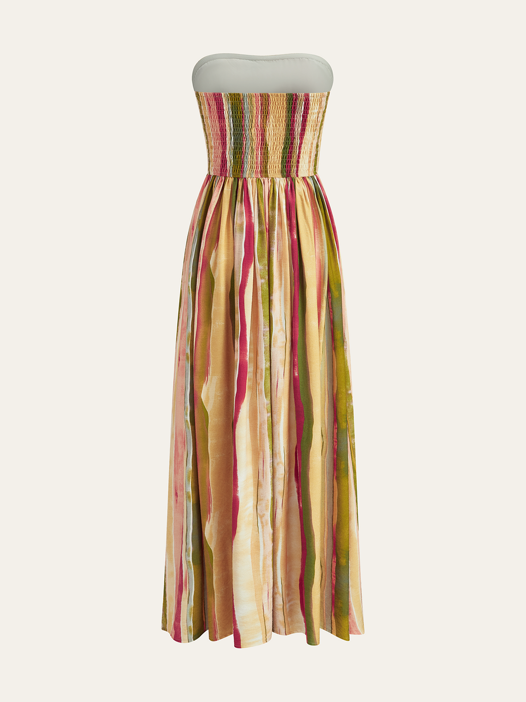 Colorful Striped Strapless Cotton Maxi Dress  Liora Lane Boutique Dresses