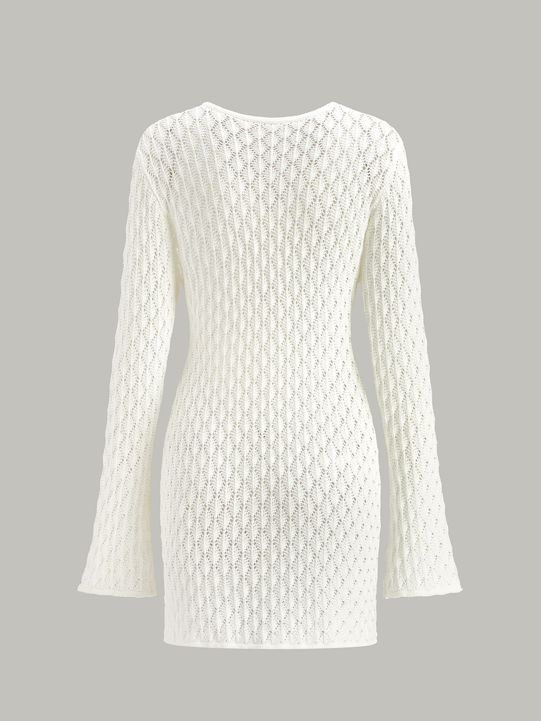 Sheer Knit Sweater Dress with Cut-Out Detail  Liora Lane Boutique Sweater Dresses