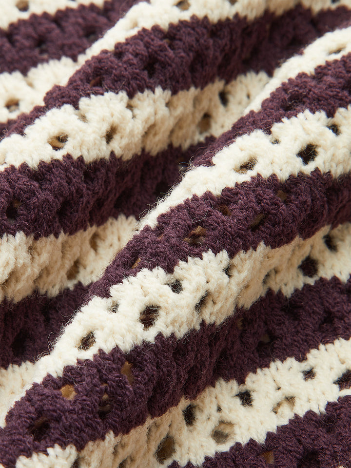 Striped Crochet Knit Cardigan  Liora Lane Boutique Cardigans