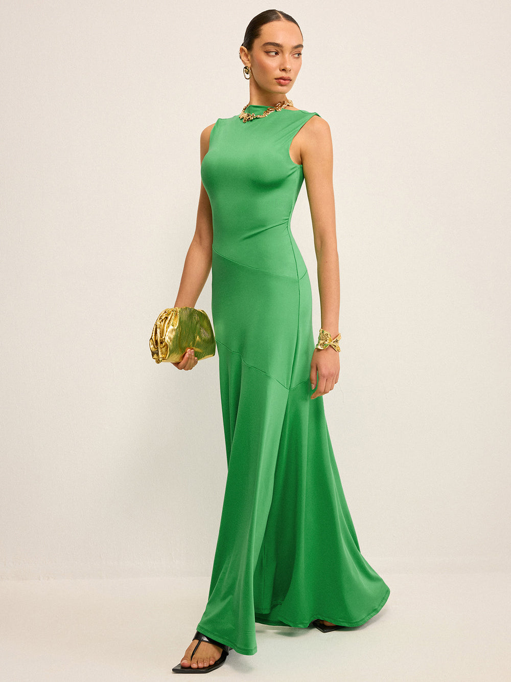 Sleeveless Backless Maxi Dress  Liora Lane Boutique Dresses