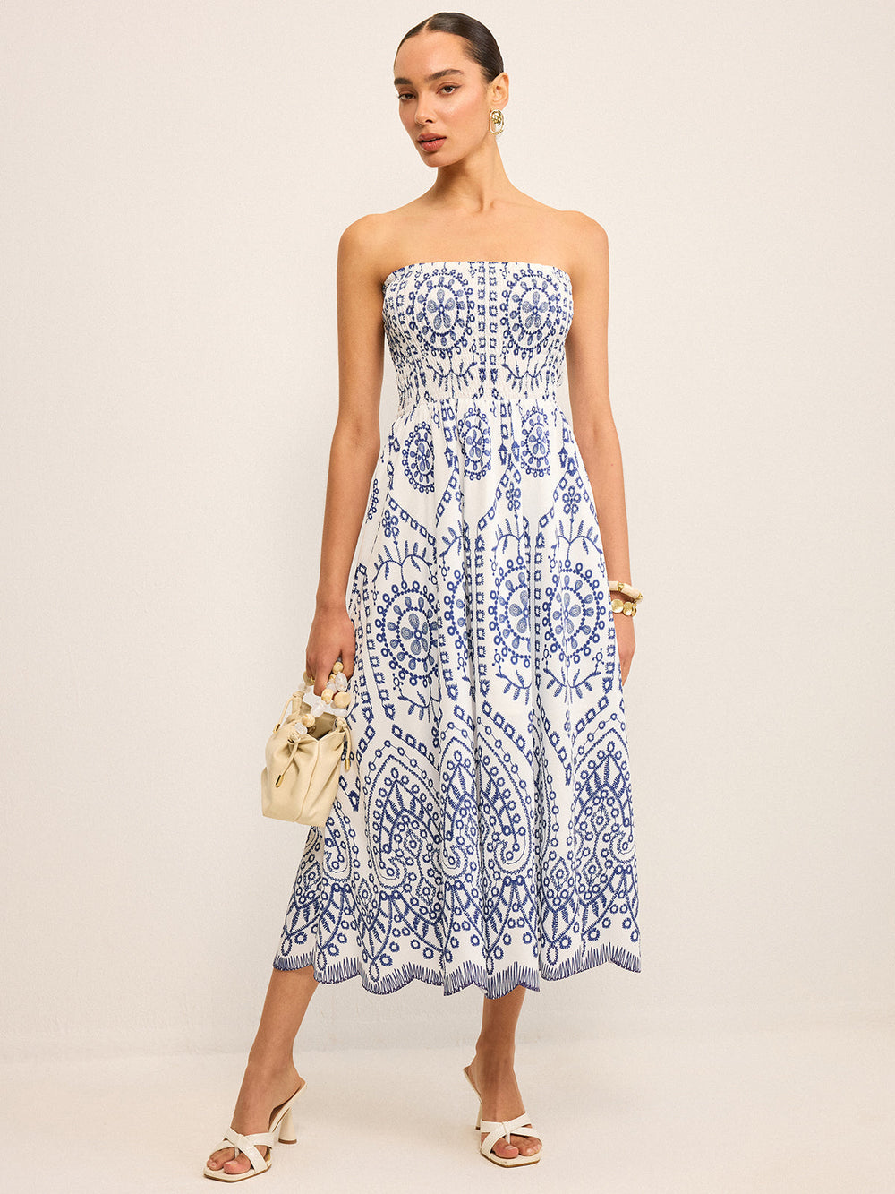 Strapless Boho Maxi Dress  Liora Lane Boutique Dresses