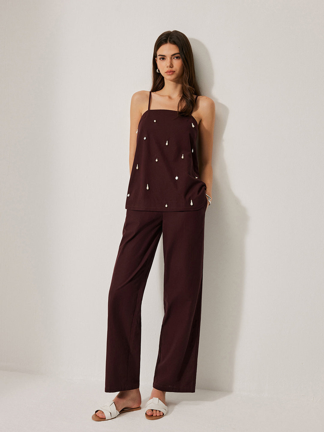 Cotton & Linen Pants Set With Pockets  Liora Lane Boutique Pant Sets