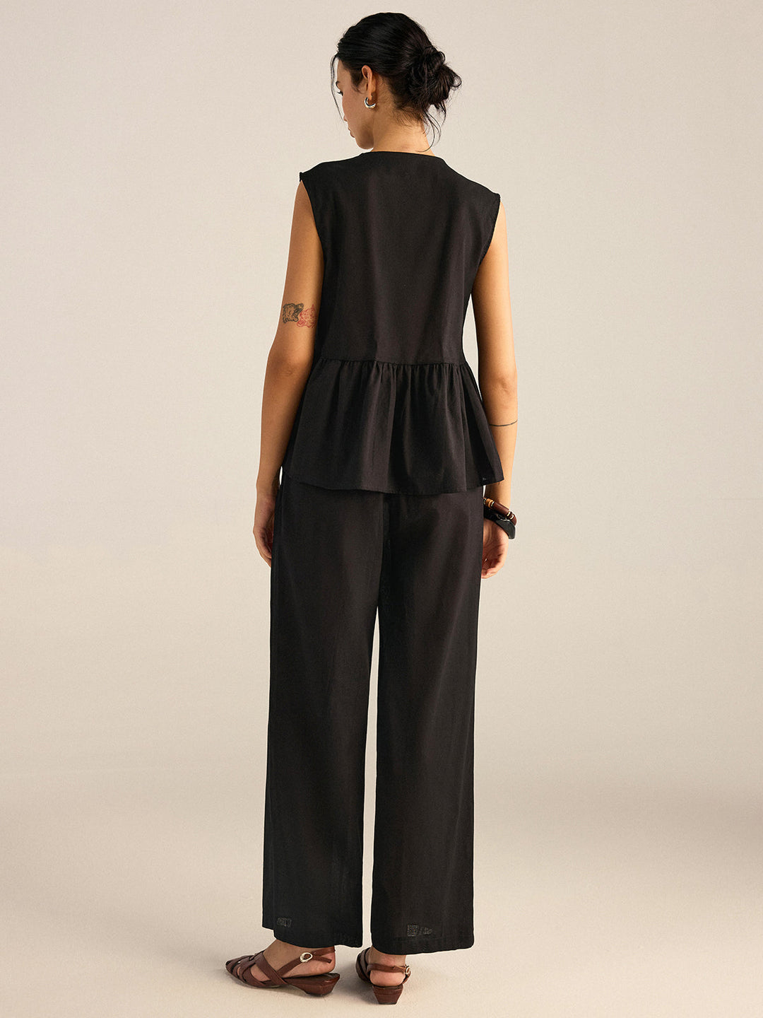 Ruffled Vest Pants Set  Liora Lane Boutique Pant Sets