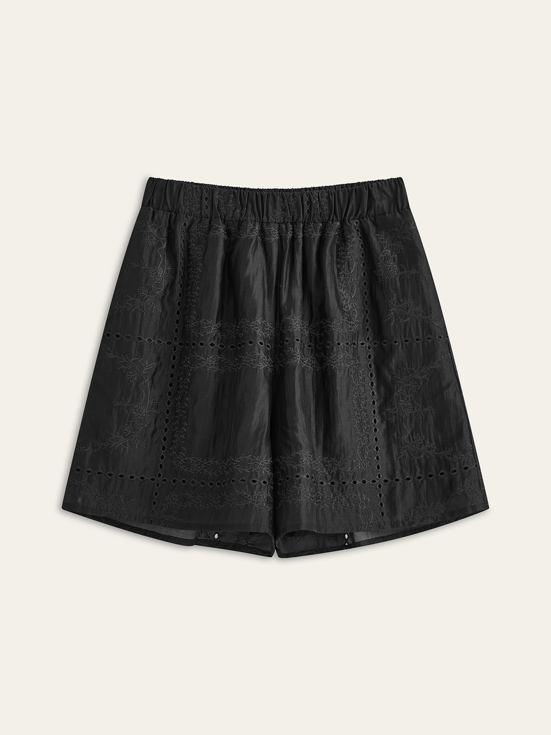 Embroidery Detail Long Sleeve Shorts Set  Liora Lane Boutique Short Sets