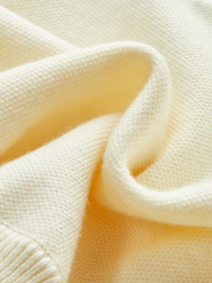 Denim Collar Cinched Knit Top  Liora Lane Boutique Knit Tops