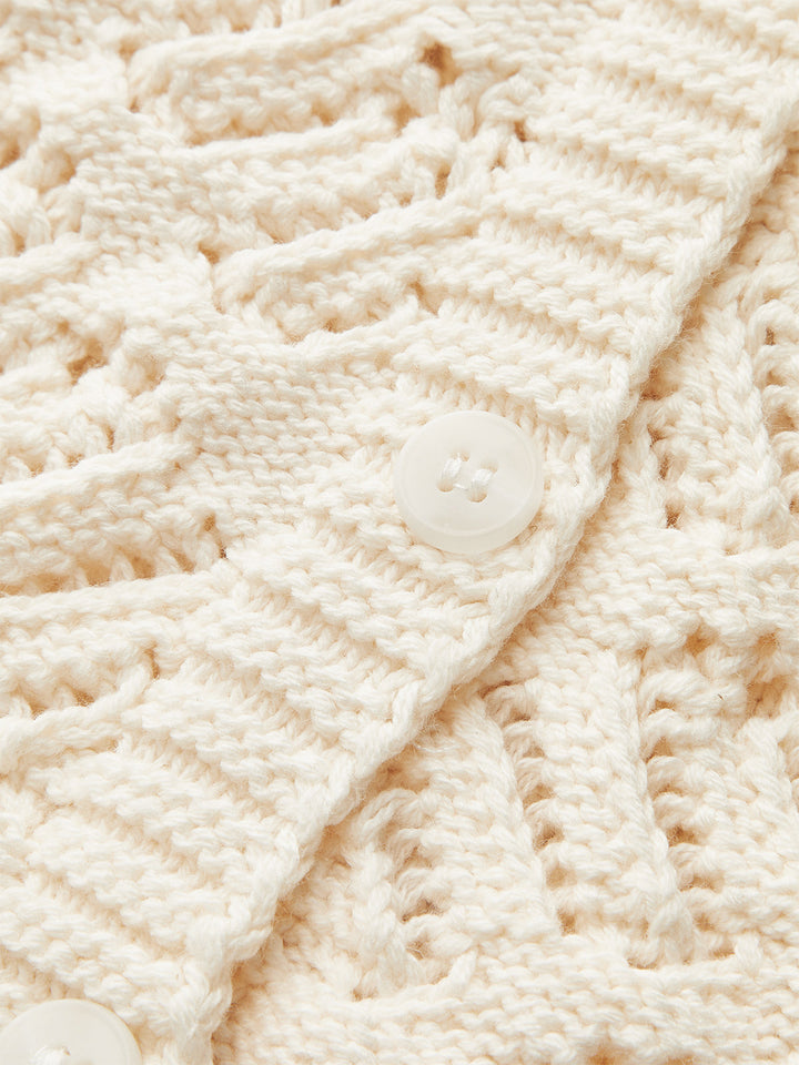 Knitted Sleeveless Cardigan with Button Front  Liora Lane Boutique Cardigans