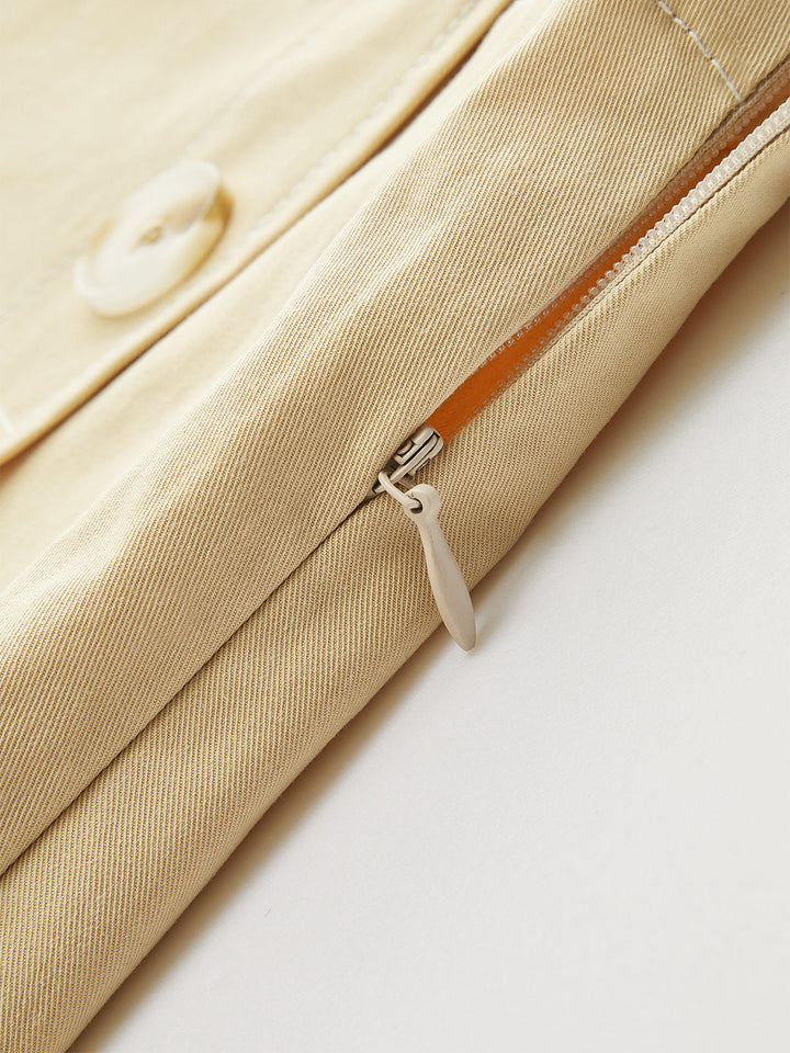 High-Waisted Button -Detail Wide-Leg Shorts  Liora Lane Boutique Shorts
