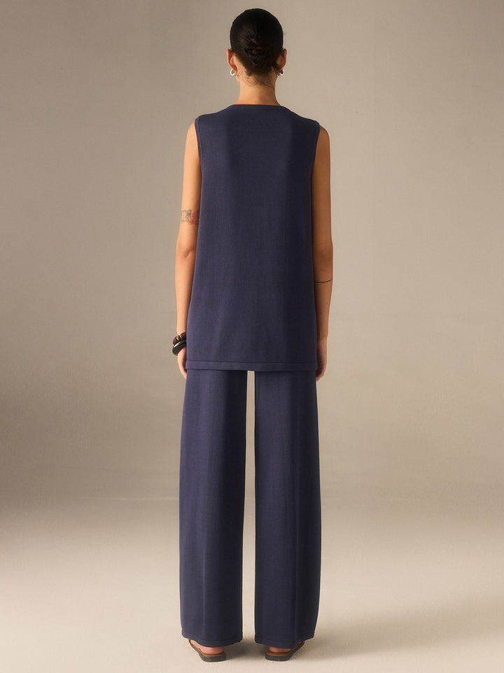 Golden Button Knit Vest Pants Set  Liora Lane Boutique Sweater Co-ords