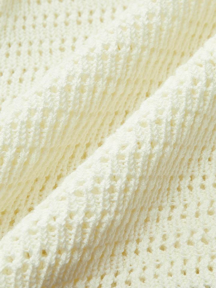 Contrast Trim Starfish Button Knitted Top  Liora Lane Boutique Knit Tops