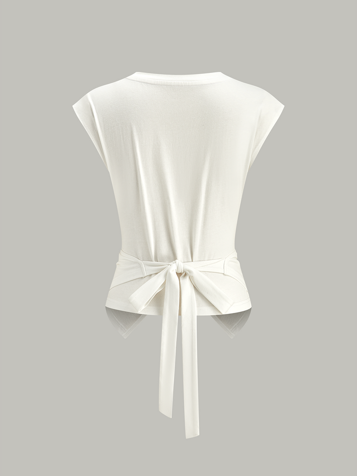 Wrap-Front Tie-Back Top  Liora Lane Boutique T-Shirts