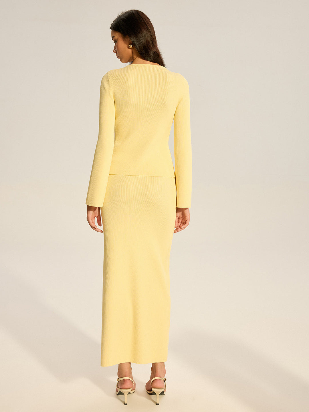 Floral Accent Cut-Out Sweater Co-ord  Liora Lane Boutique Sweater Co-ords