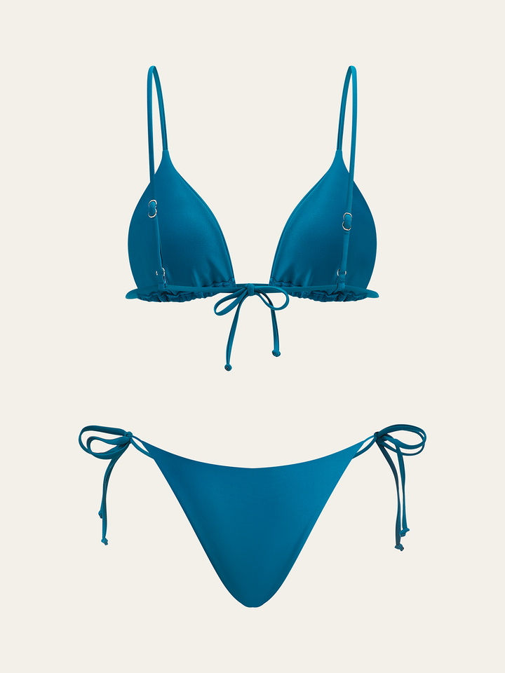 Triangle Top and Two Bottom Style Bikini Set  Liora Lane Boutique Bikini Sets