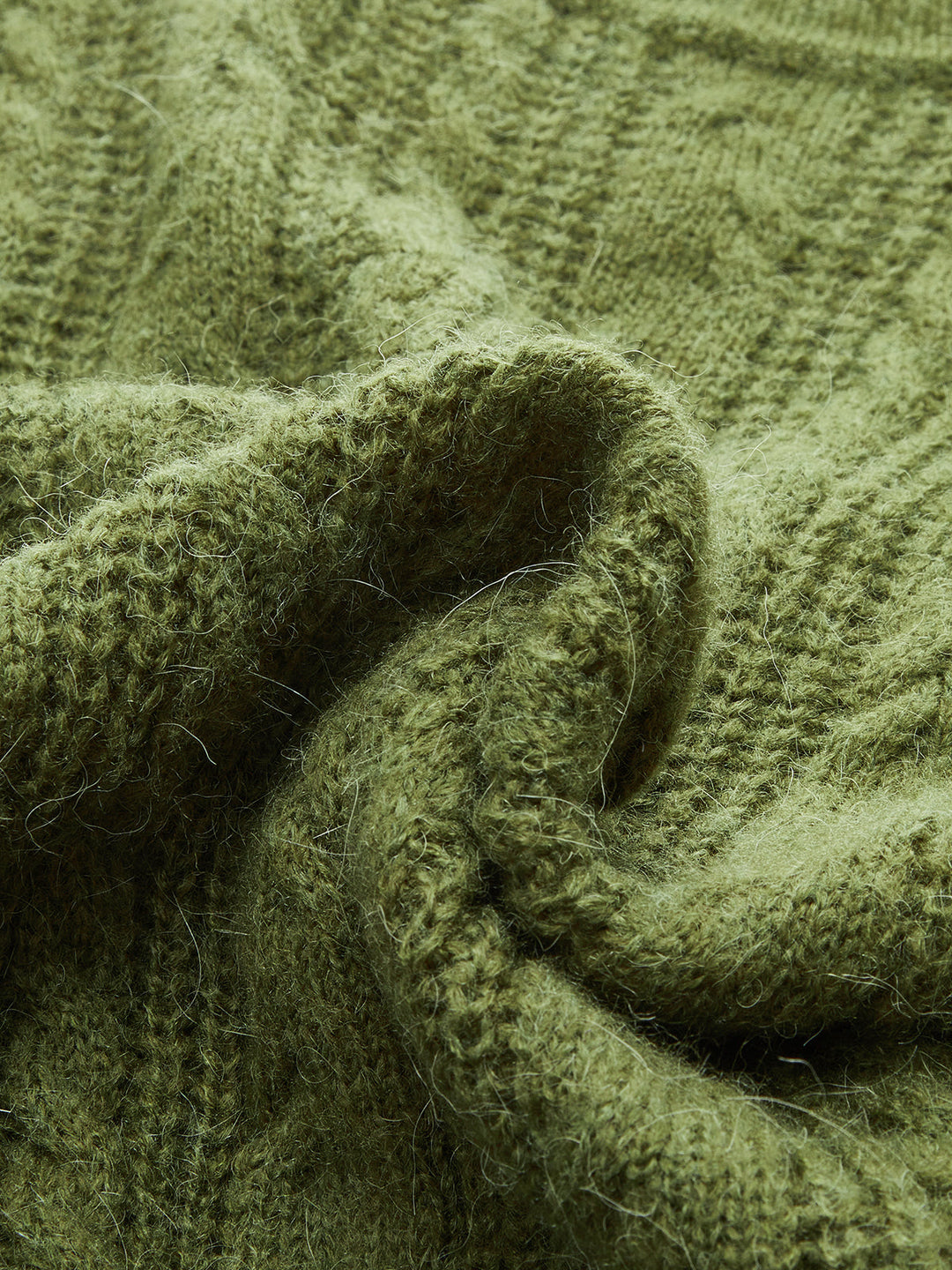 Cable-Knit Mock Neck Short-Sleeve Sweater Top  Liora Lane Boutique Knit Tops