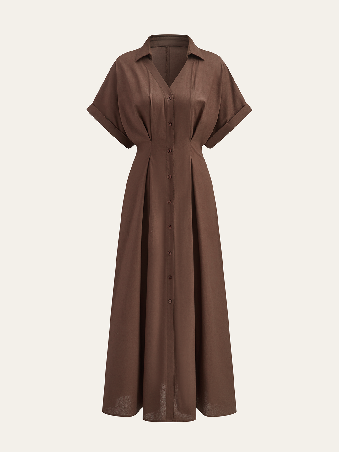 Pleated Button-Front Shirt Dress  Liora Lane Boutique Dresses