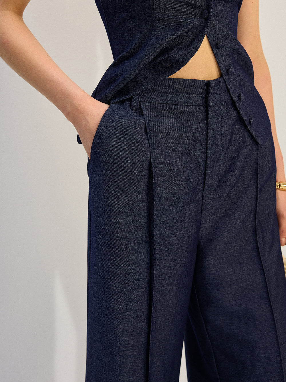 Denim Wide-Leg Pants  Liora Lane Boutique Pants