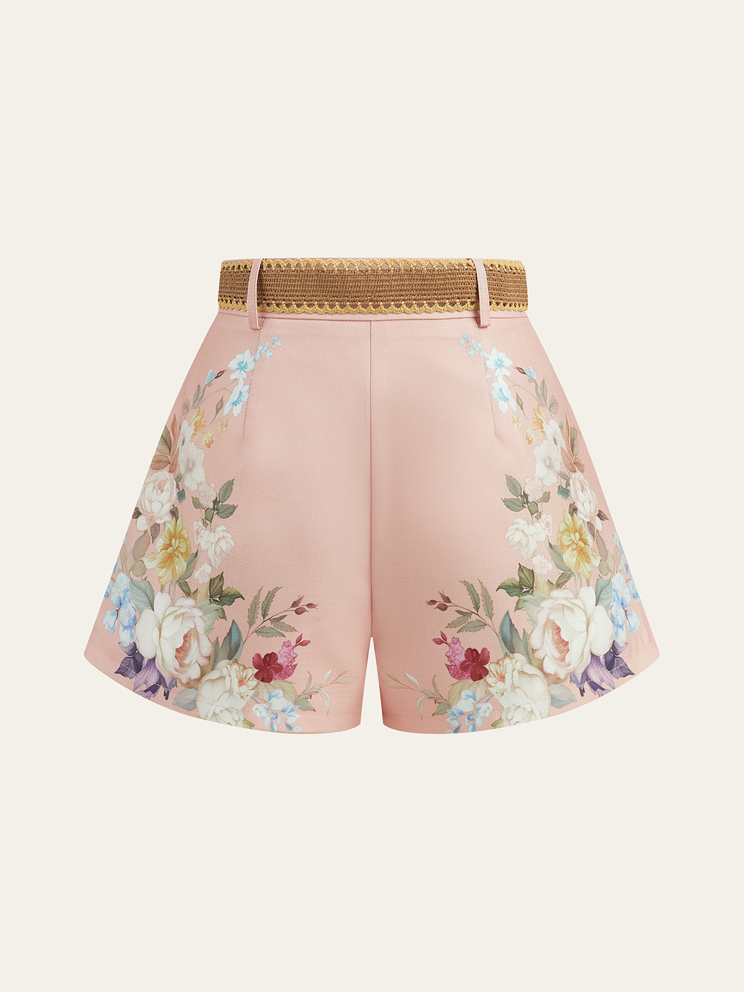 Floral Printed Belted Mid-Waist Shorts  Liora Lane Boutique Shorts