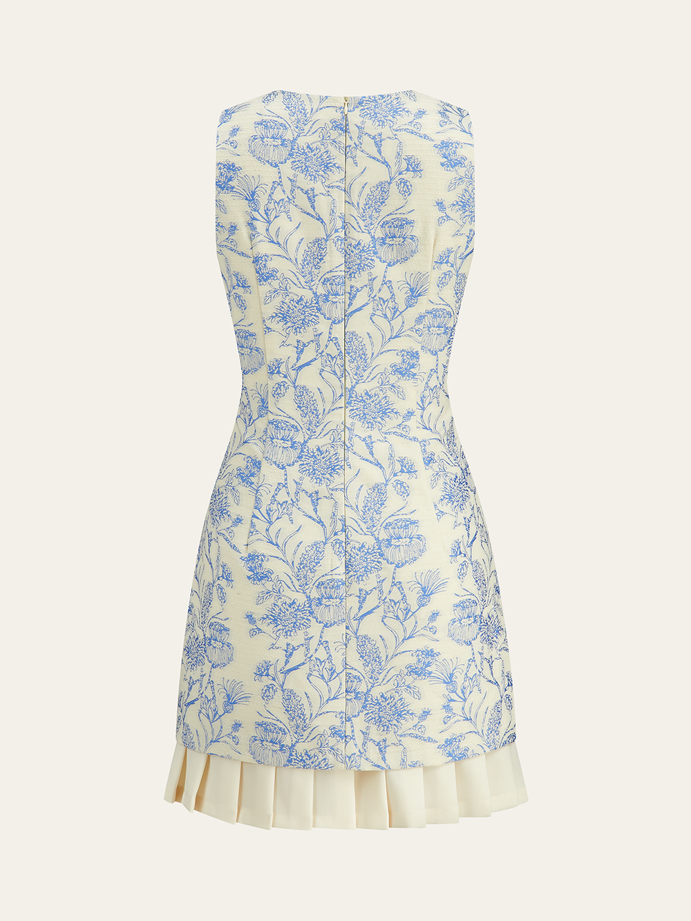 Floral Printed Sleeveless Dress with Pleated Hem  Liora Lane Boutique Dresses