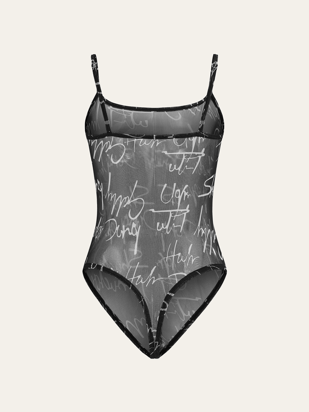 Sheer Meltaway Tank Top Scripted Bodysuit  Liora Lane Boutique Bodysuits
