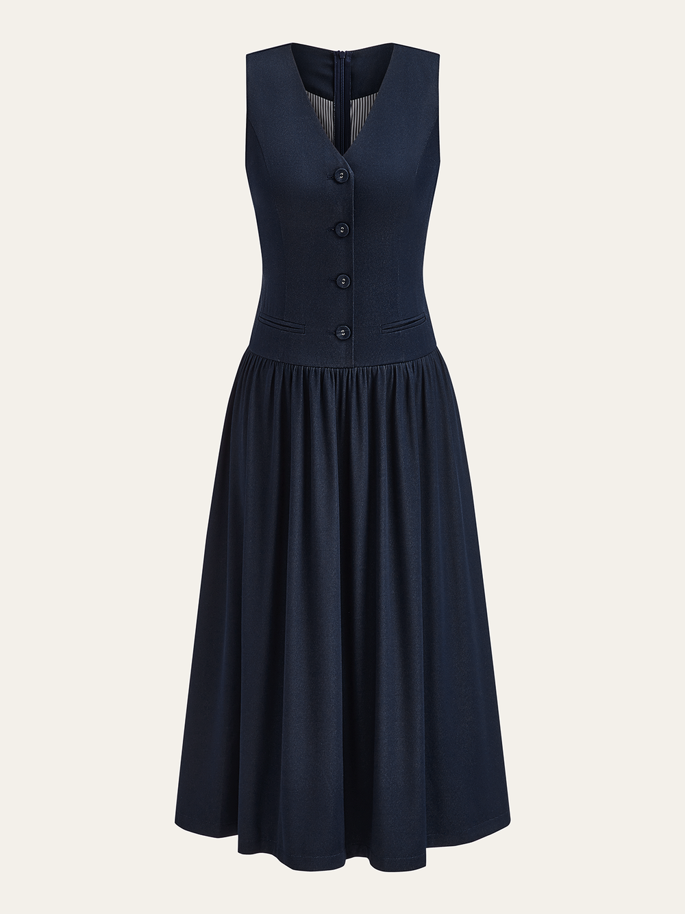 Denim V-Neck Ruched Midi Dress  Liora Lane Boutique Denim Dresses