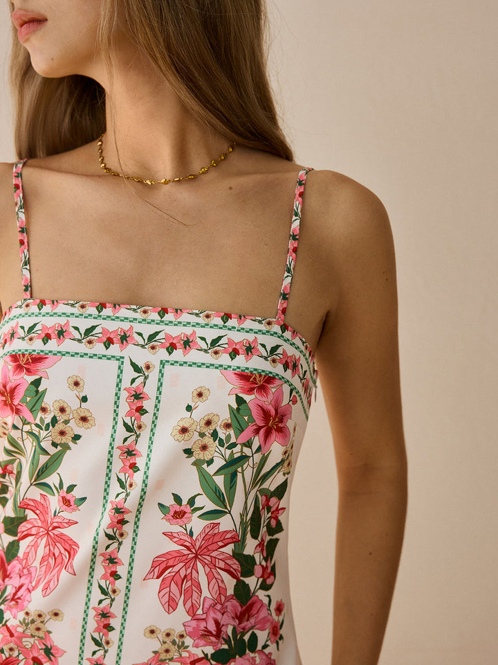 Floral Print Spaghetti Strap Mini Dress  Liora Lane Boutique Dresses
