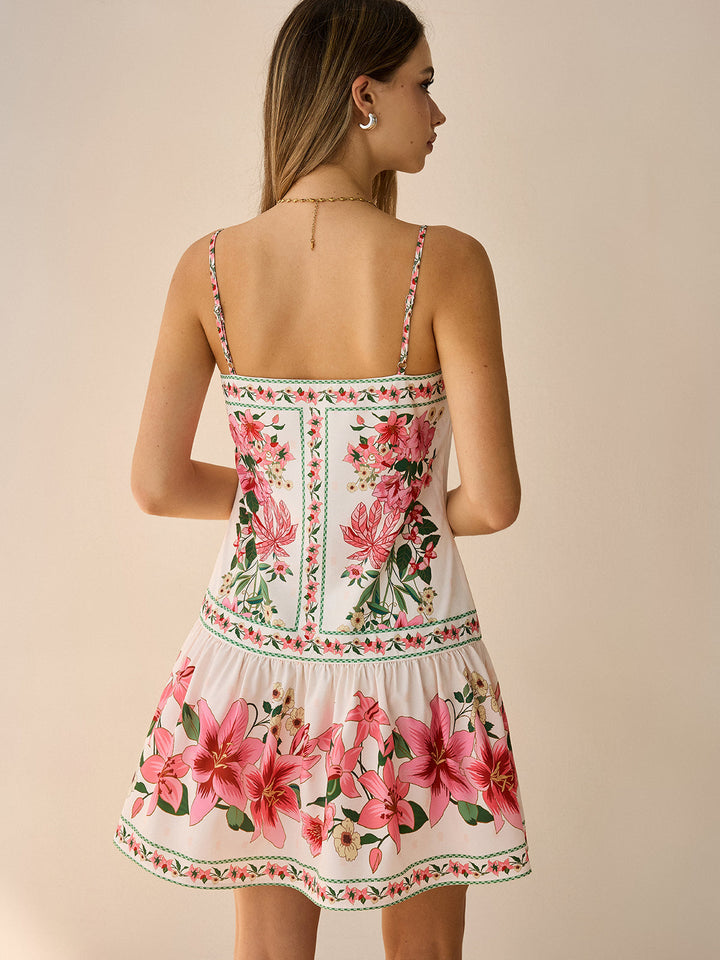 Floral Print Spaghetti Strap Mini Dress  Liora Lane Boutique Dresses