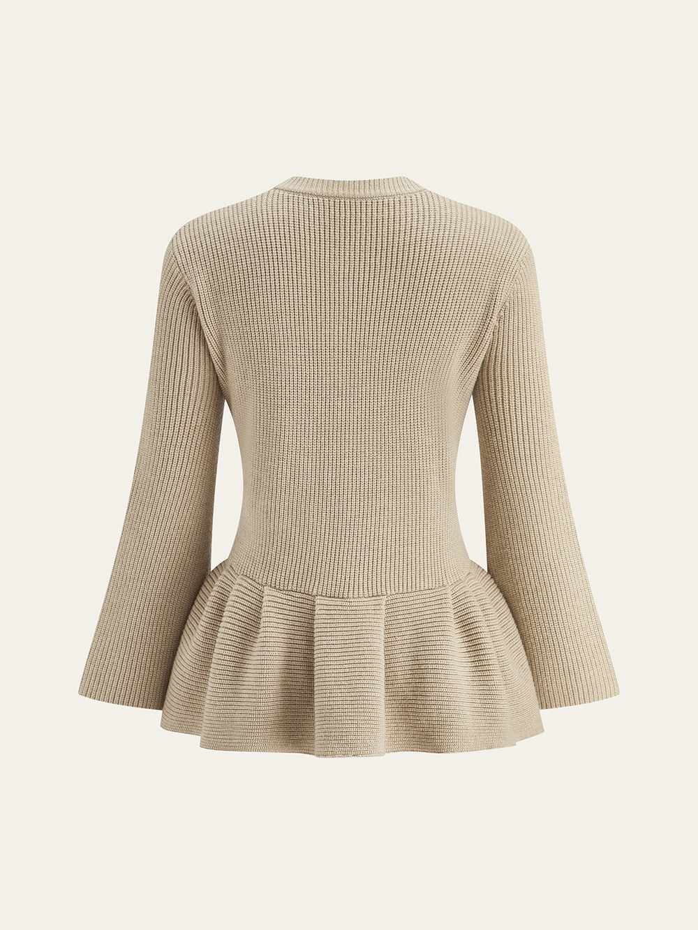 Wool-Blend Peplum Hem Cardigan  Liora Lane Boutique Cardigans