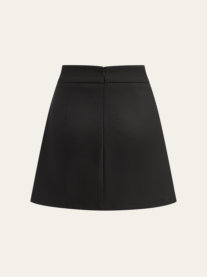 Asymmetric Striped-Panel Mini Skirt  Liora Lane Boutique Skirts
