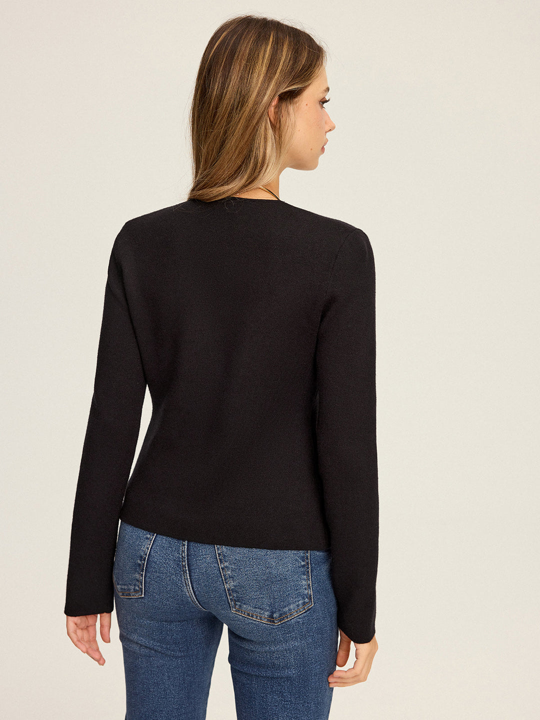 Deep V-Neck Asymmetric Knit Cardigan  Liora Lane Boutique Cardigans