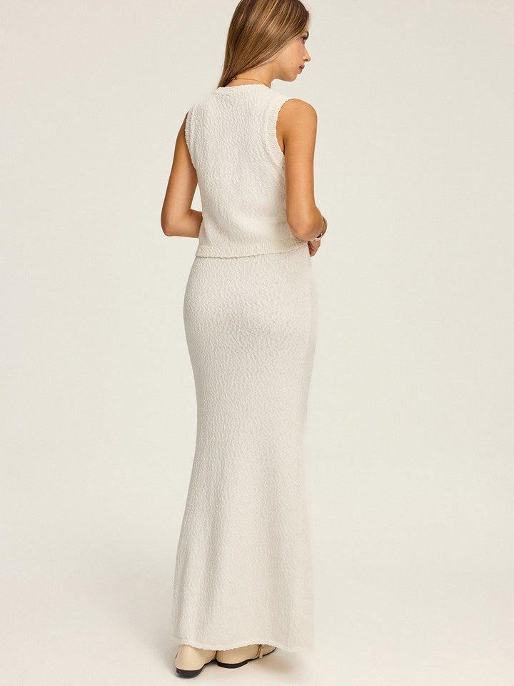 Textured Knit Maxi Skirt  Liora Lane Boutique Sweater Skirts