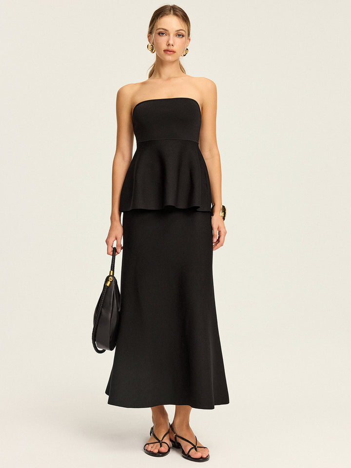 Knit Elastic-Waist Maxi Skirt  Liora Lane Boutique Sweater Skirts