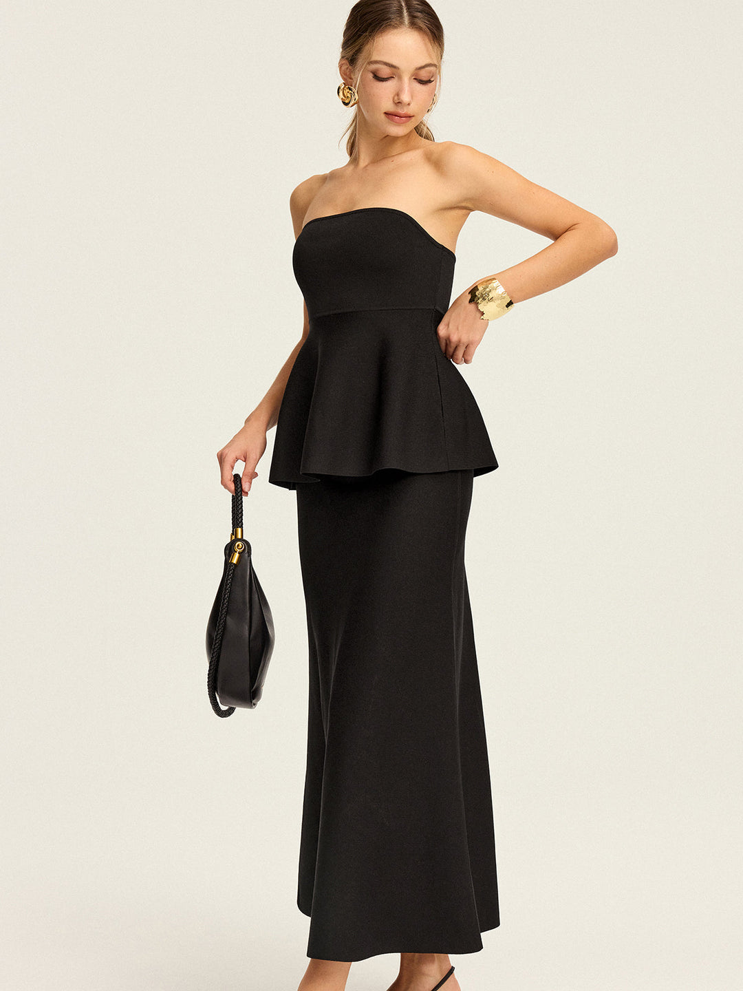 Knit Elastic-Waist Maxi Skirt  Liora Lane Boutique Sweater Skirts