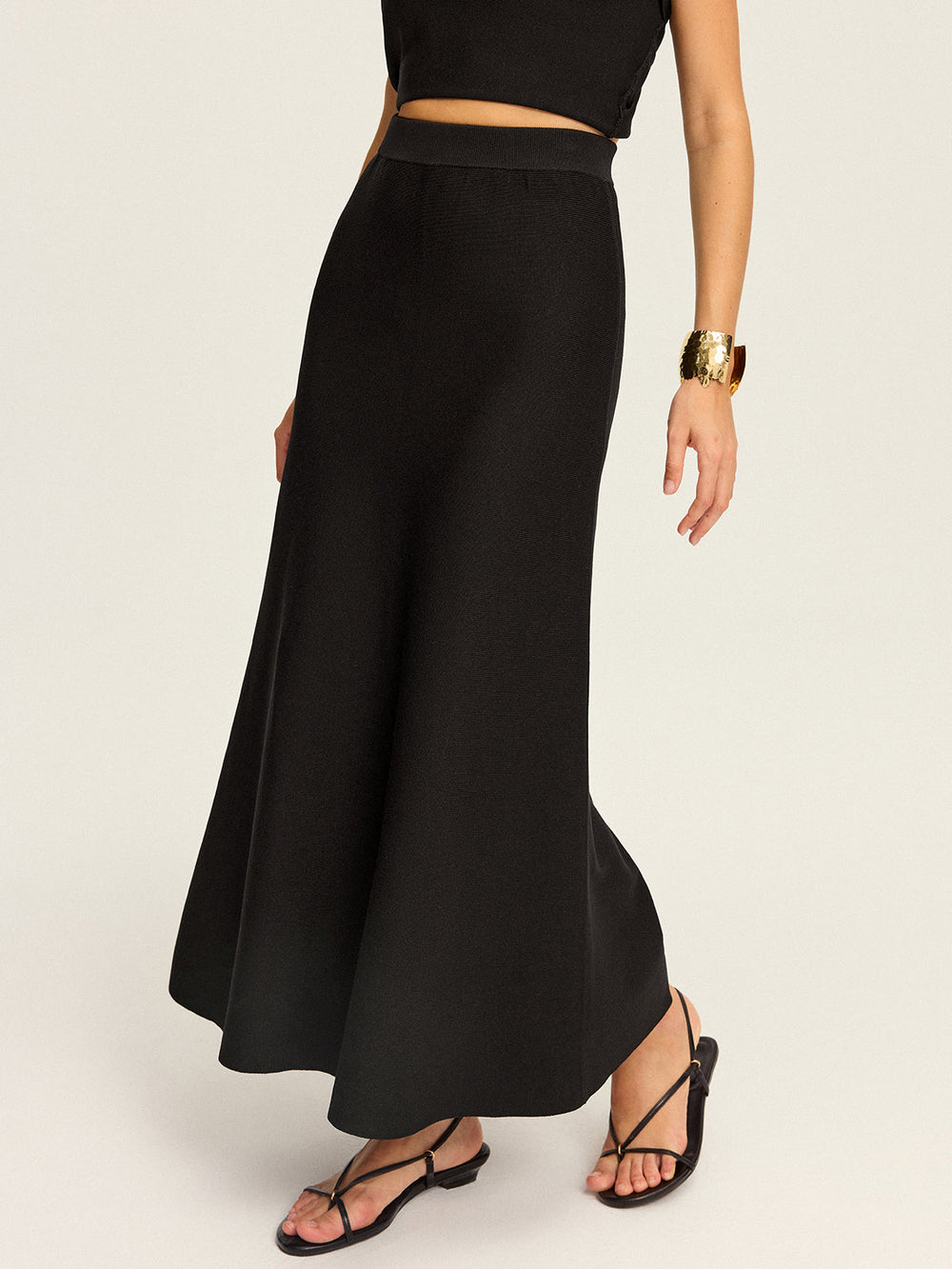 Knit Elastic-Waist Maxi Skirt  Liora Lane Boutique Sweater Skirts