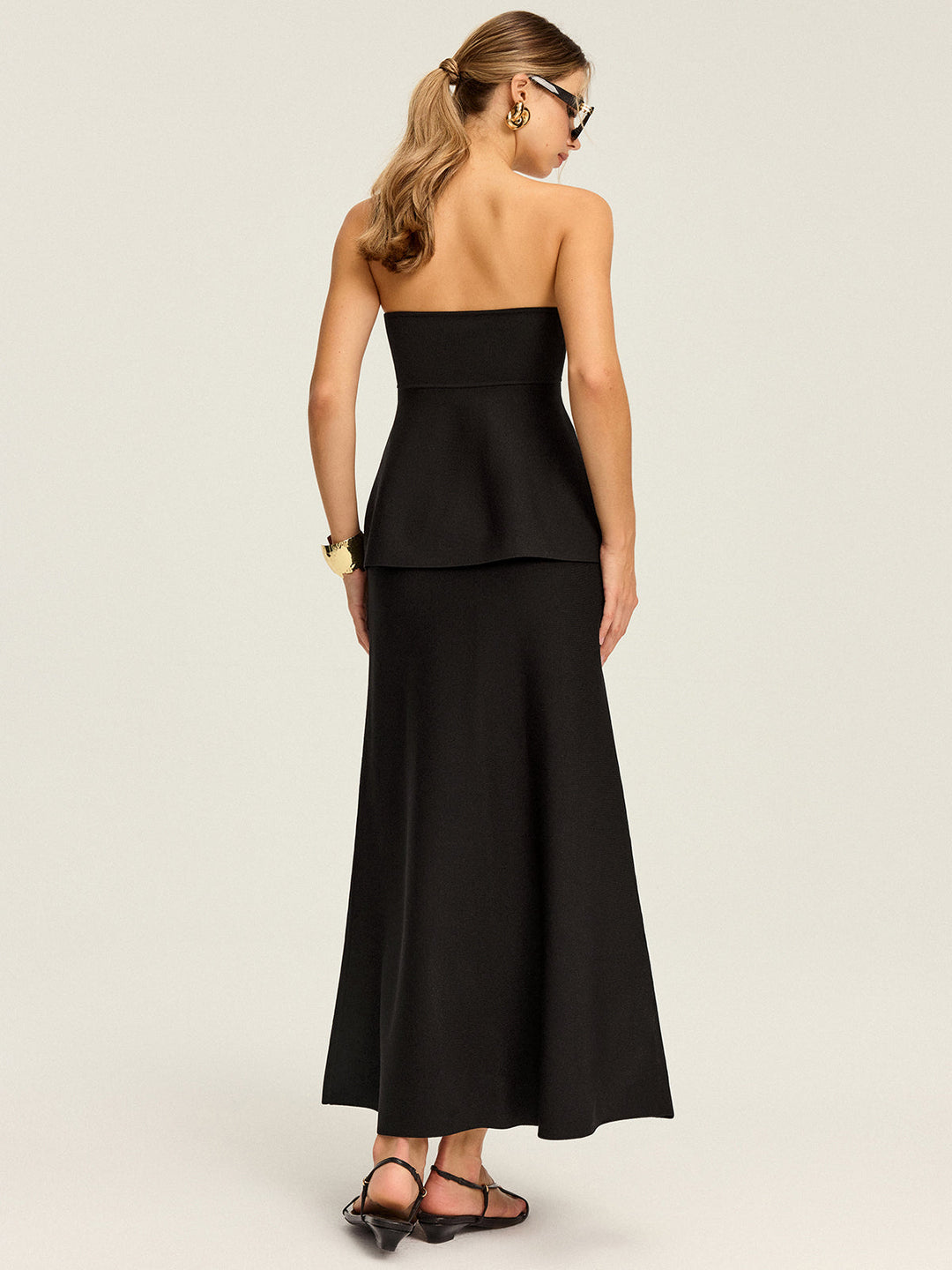 Knit Elastic-Waist Maxi Skirt  Liora Lane Boutique Sweater Skirts