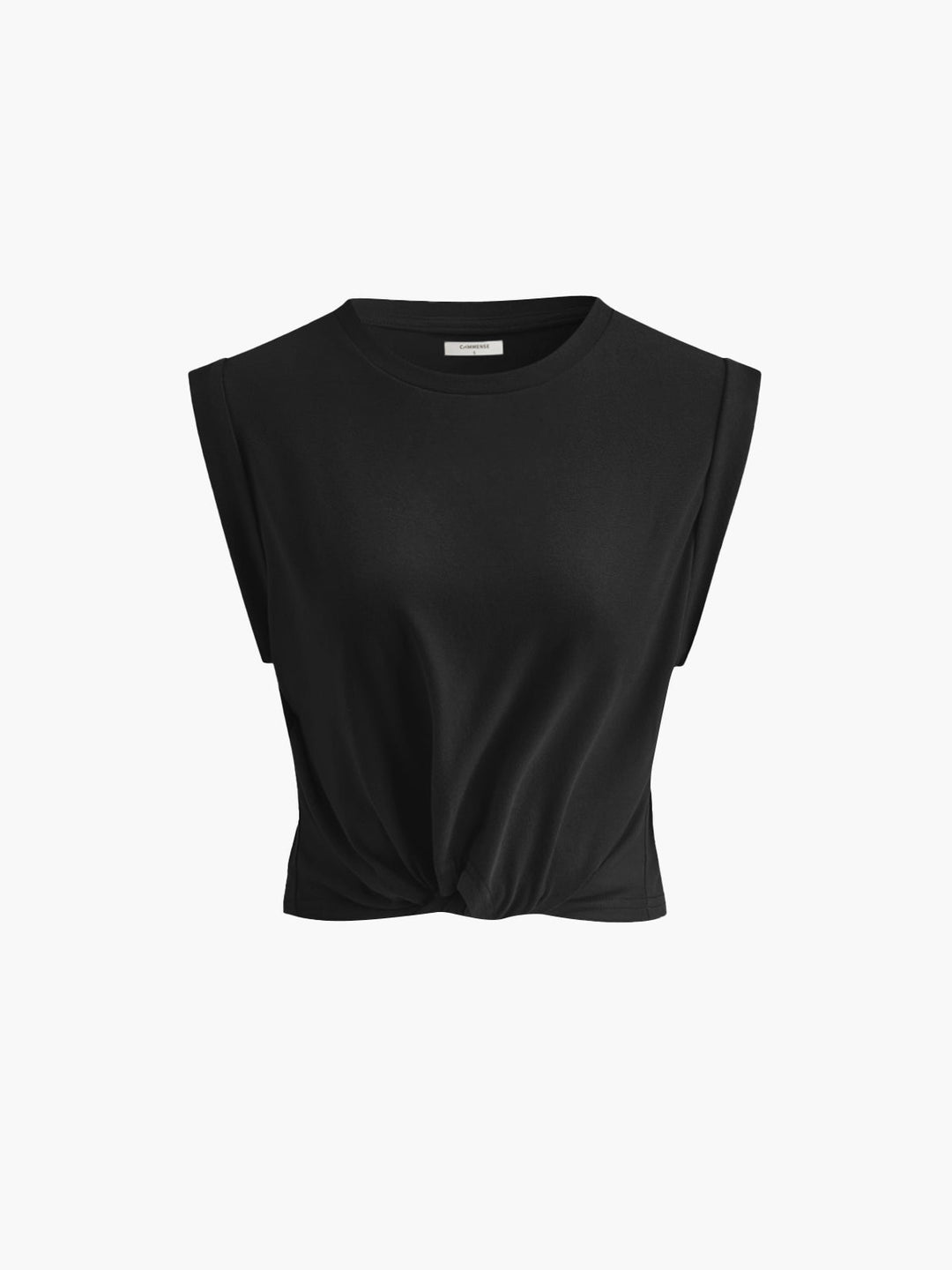 Cotton Knotted T-Shirt  Liora Lane Boutique T-Shirts Black / XL 22.00