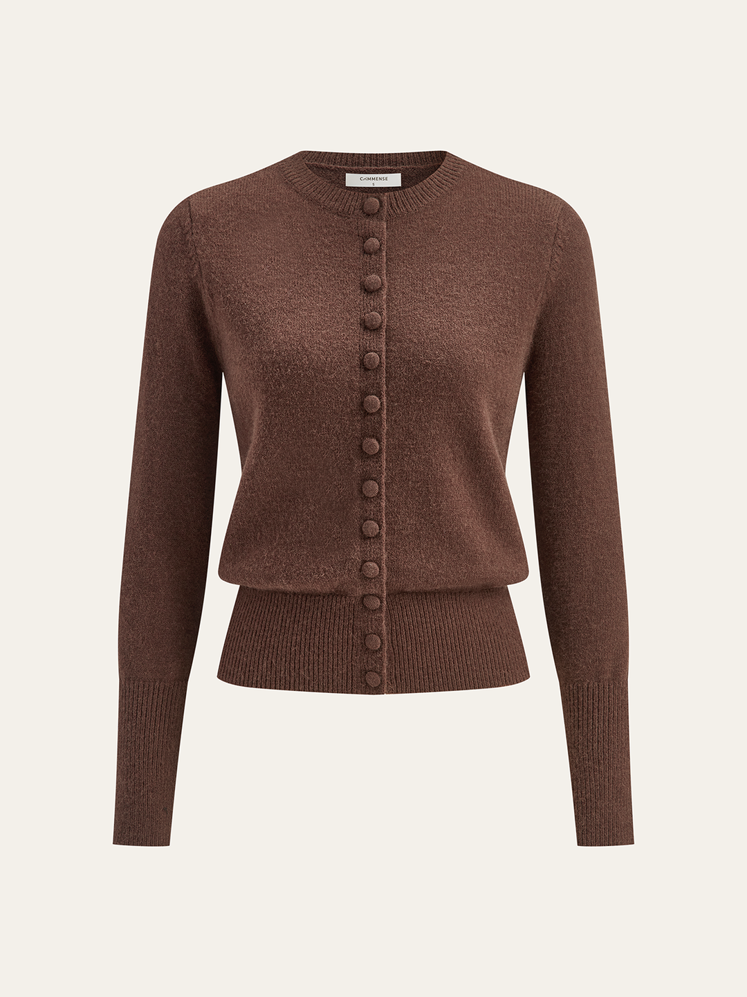 Crew Neck Button-Front Knit Cardigan  Liora Lane Boutique Cardigans
