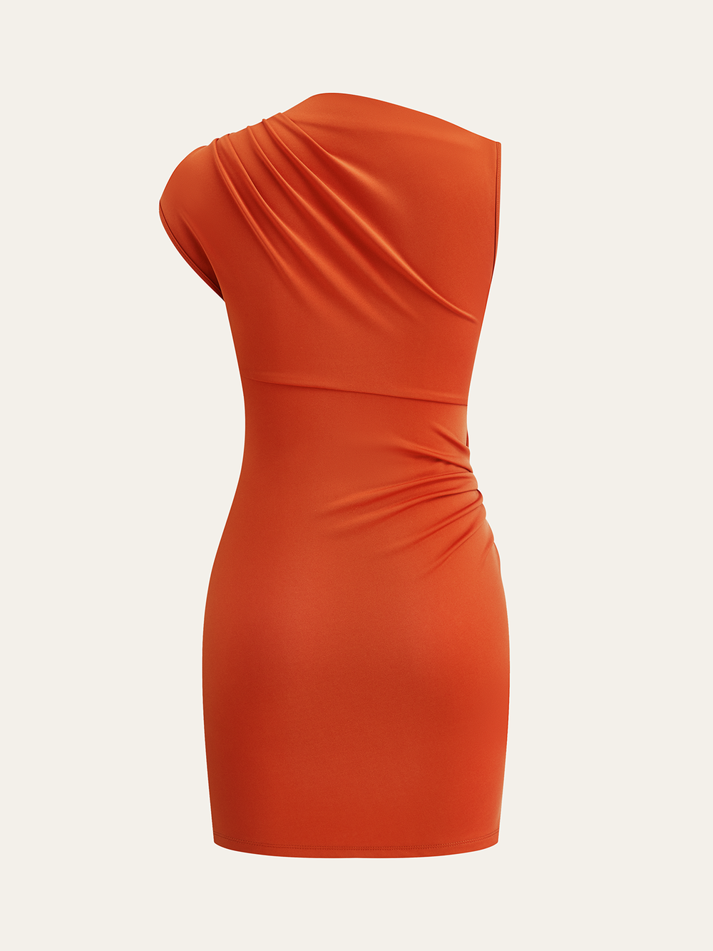 Metal Detail Asymmetric Ruched Mini Dress  Liora Lane Boutique Dresses