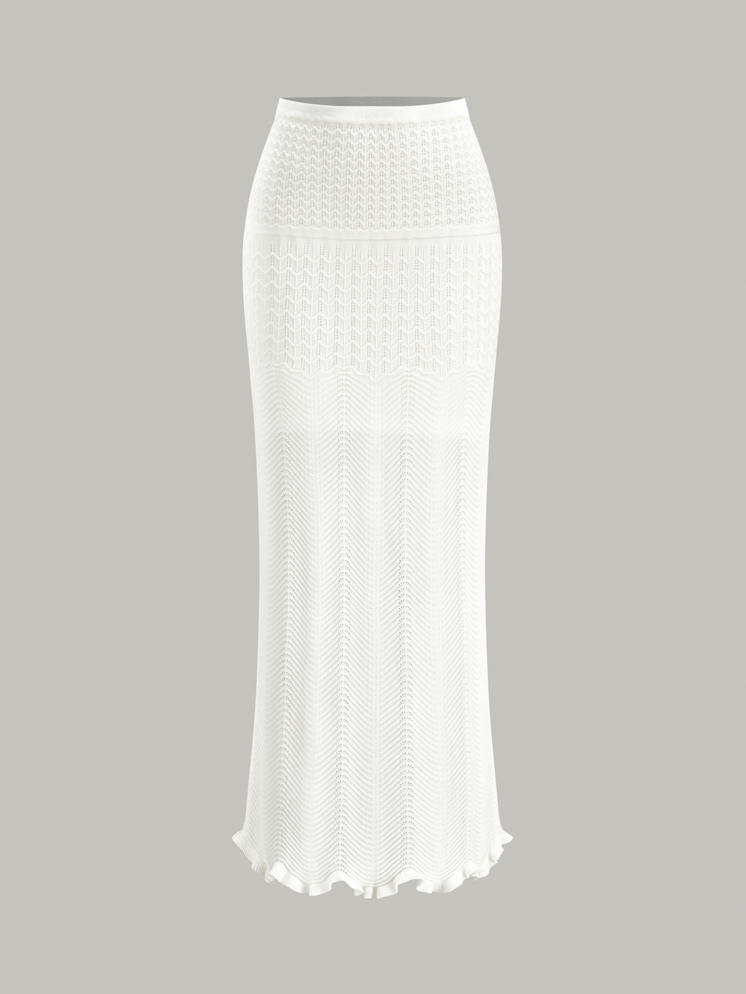 Wave Pattern Knit Maxi Skirt  Liora Lane Boutique Sweater Skirts