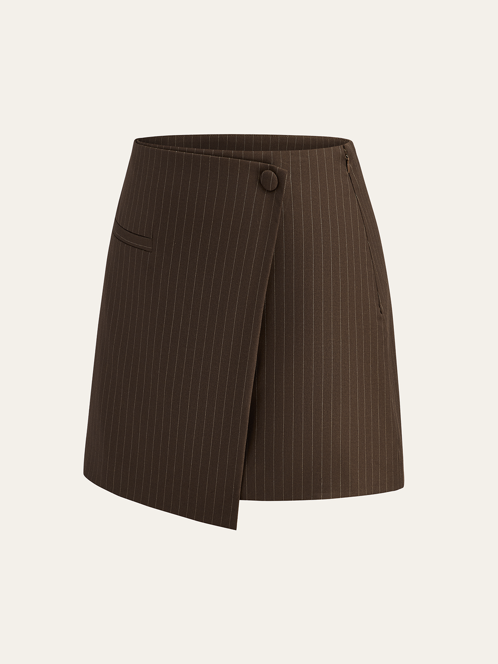 Pinstripe Wrap Mini Skirt  Liora Lane Boutique Skirts