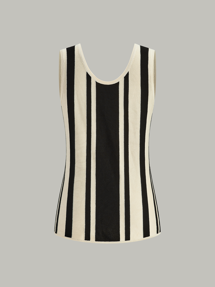 Striped Knit Tank Top  Liora Lane Boutique Knit Tops
